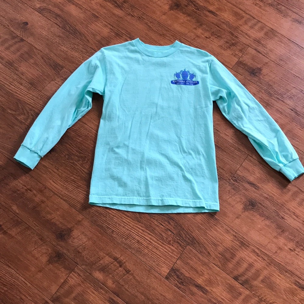 Women’s Long Sleeve Tshirt Teal Southern Attitude